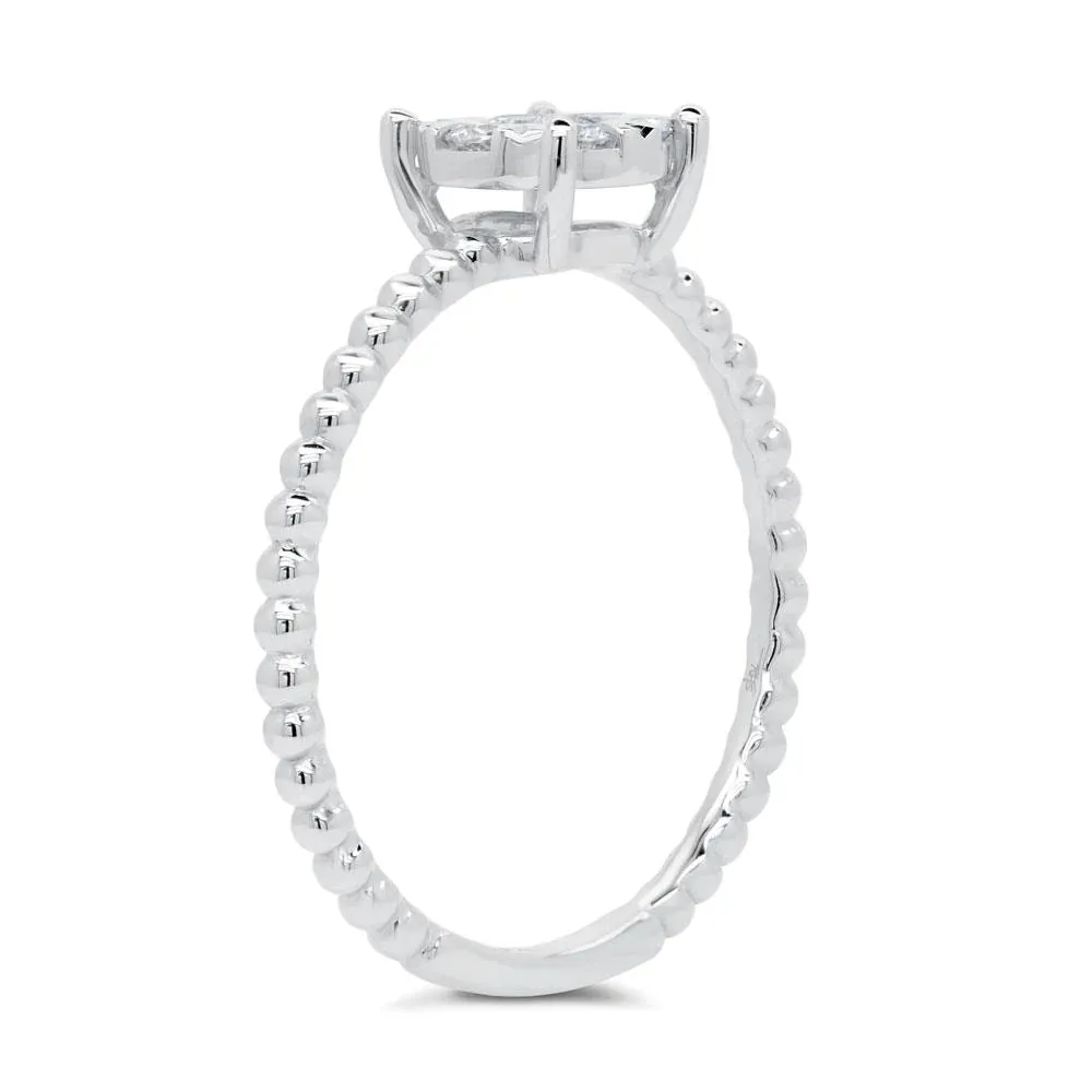 0.35 Carat Total Weight Diamond Cluster Ring in 14K White or Yellow Gold