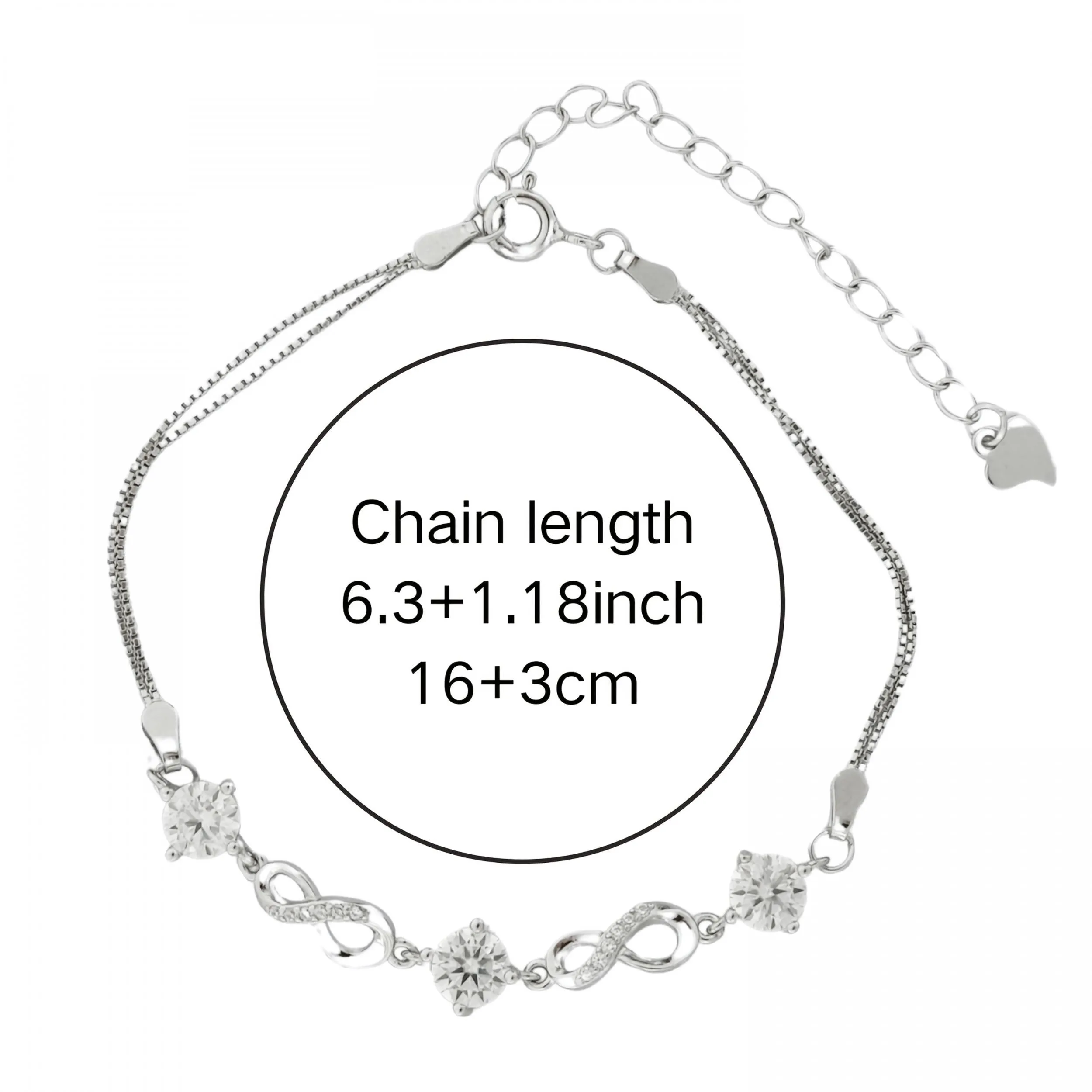 0.5CT Moissanite Heart Bracelet Set - Stylish Casual Gift