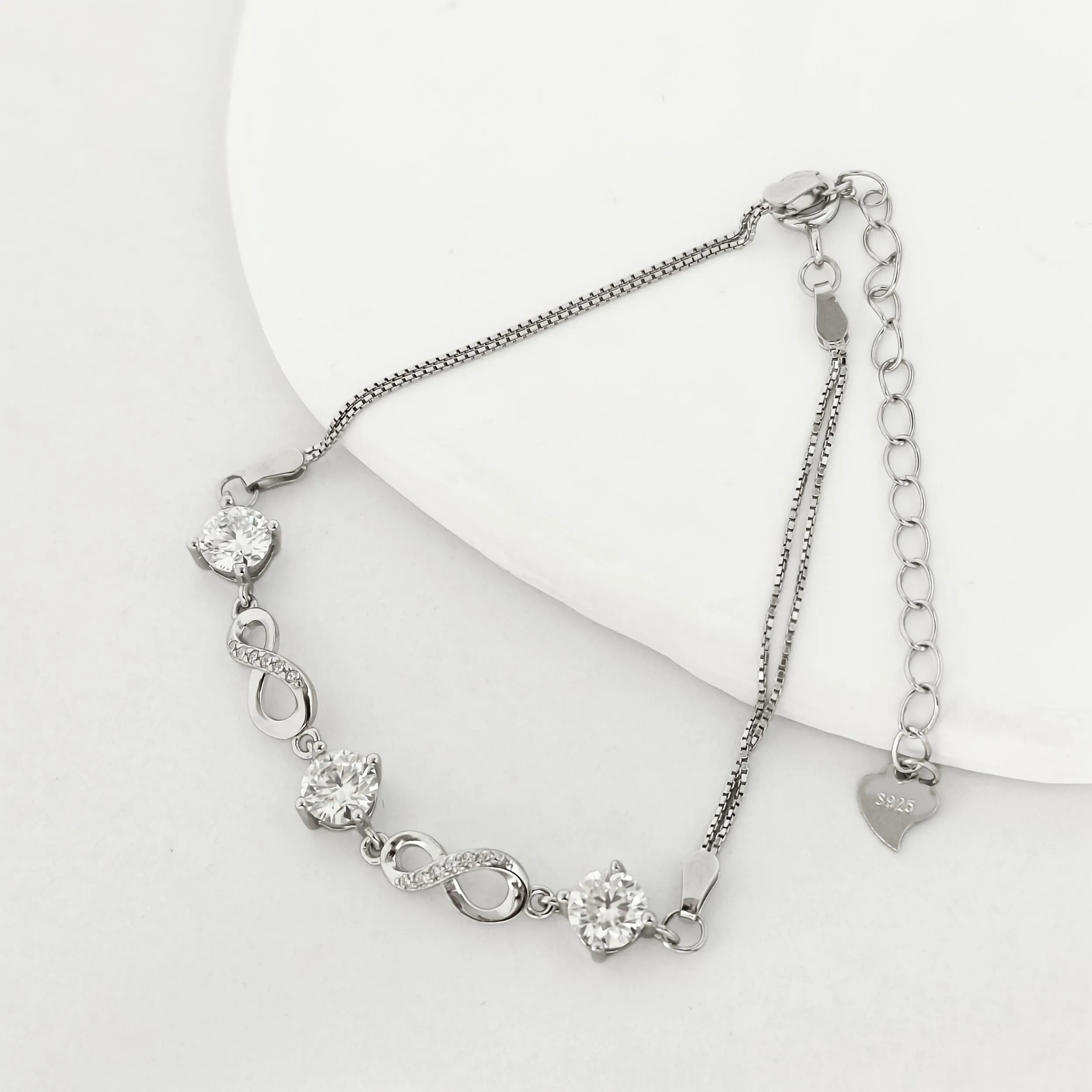 0.5CT Moissanite Heart Bracelet Set - Stylish Casual Gift
