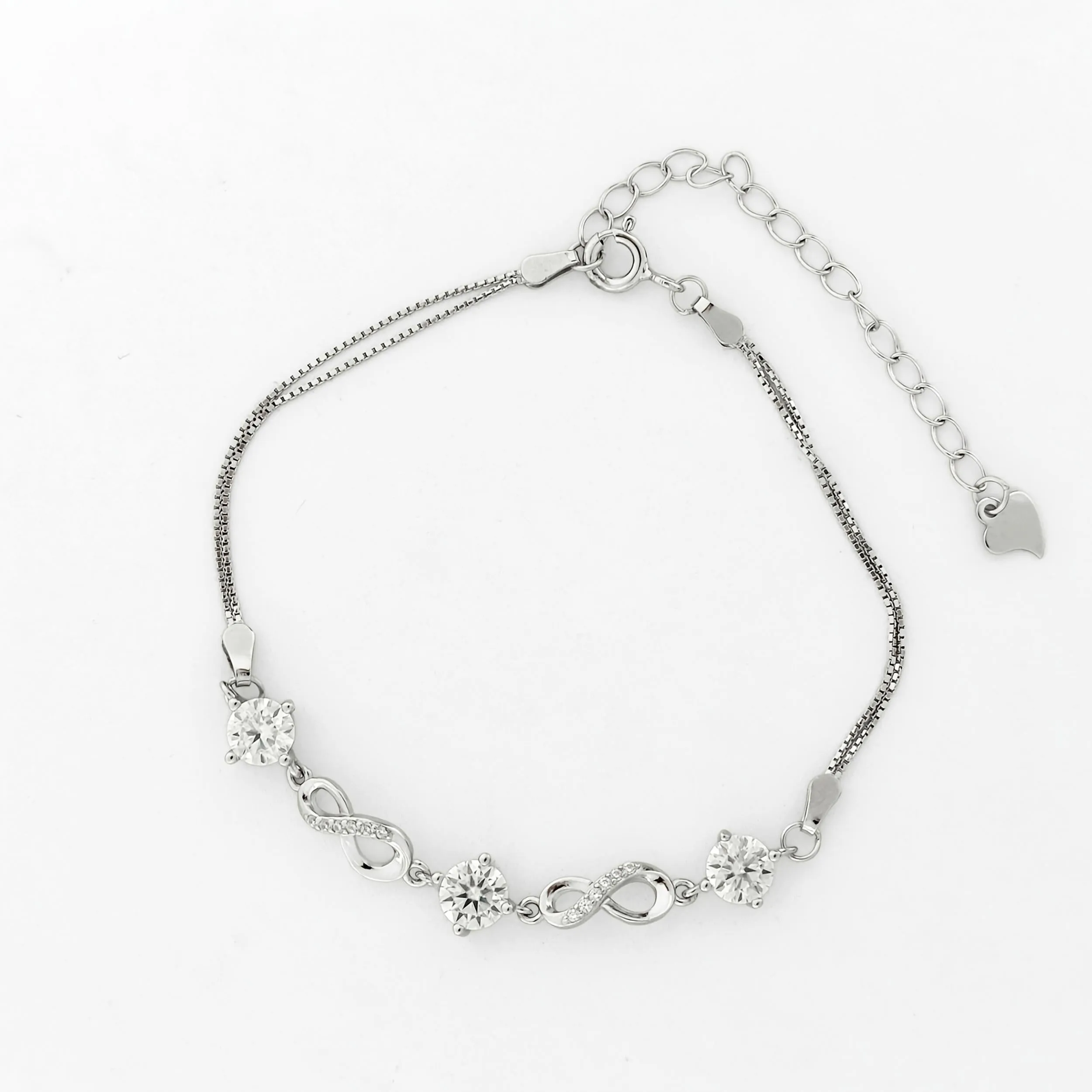 0.5CT Moissanite Heart Bracelet Set - Stylish Casual Gift
