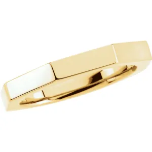 10k Yellow Gold 3.75mm Octagon Band Size 10