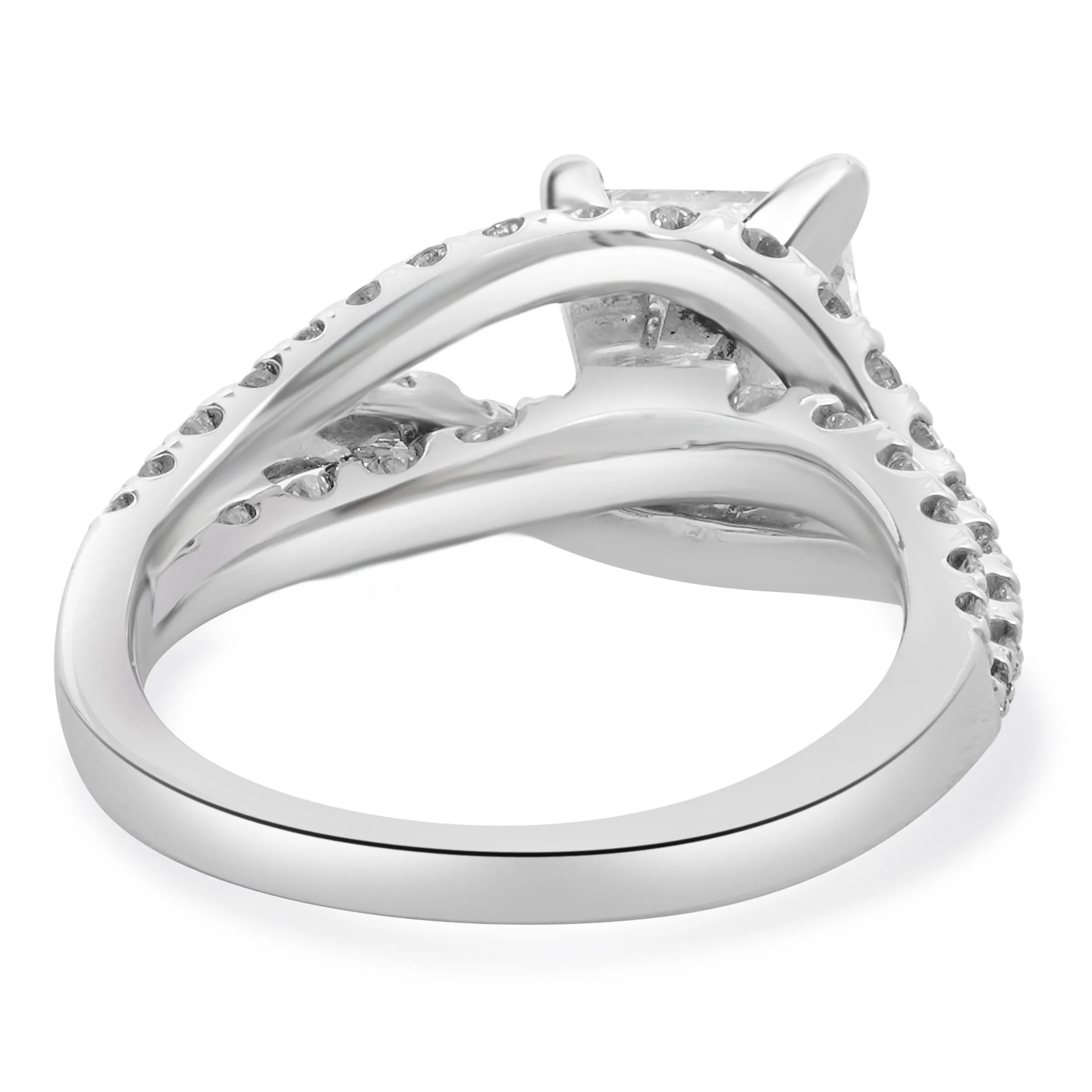 14 Karat White Gold Princess Cut Diamond Engagement Ring
