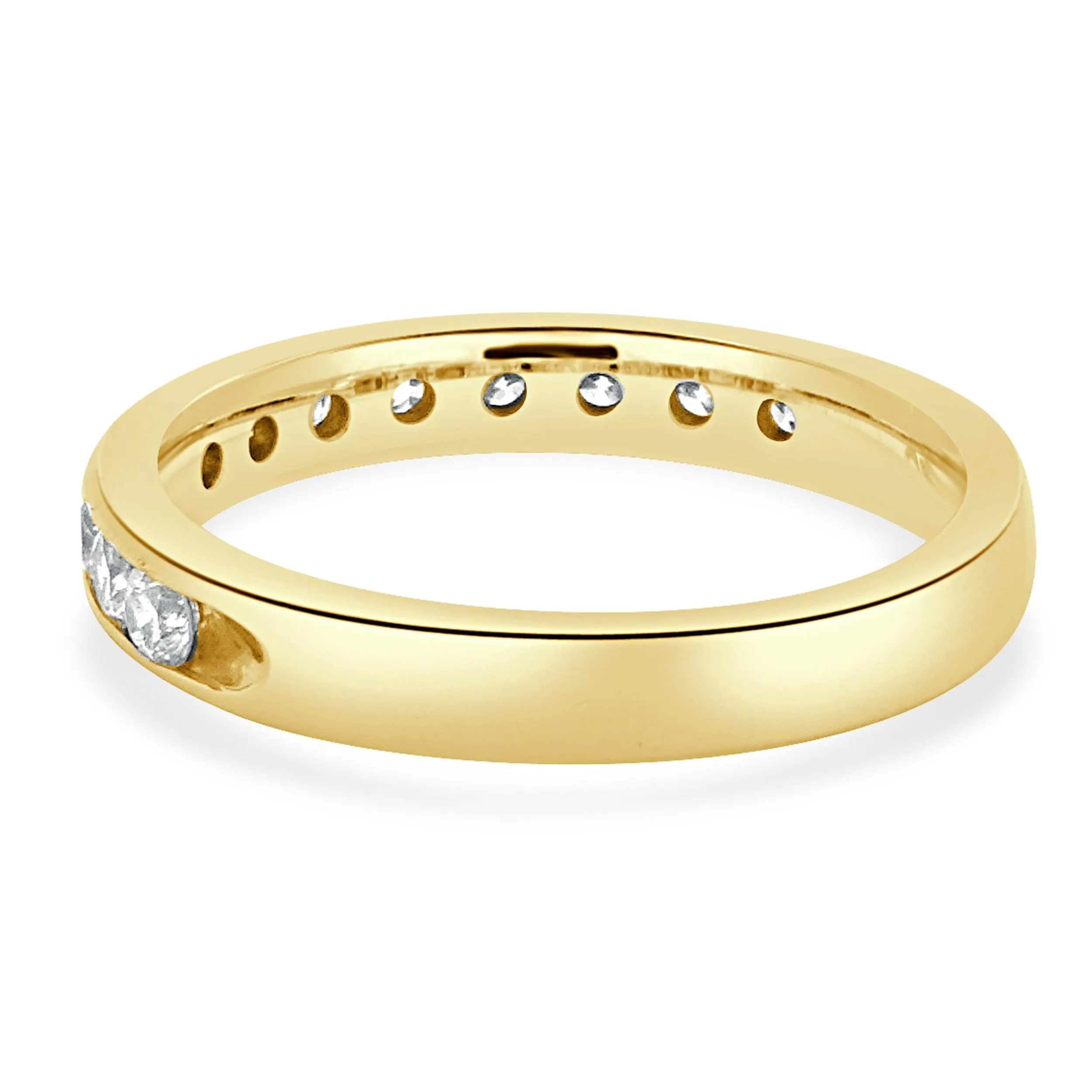 14 Karat Yellow Gold Channel Set Diamond Band