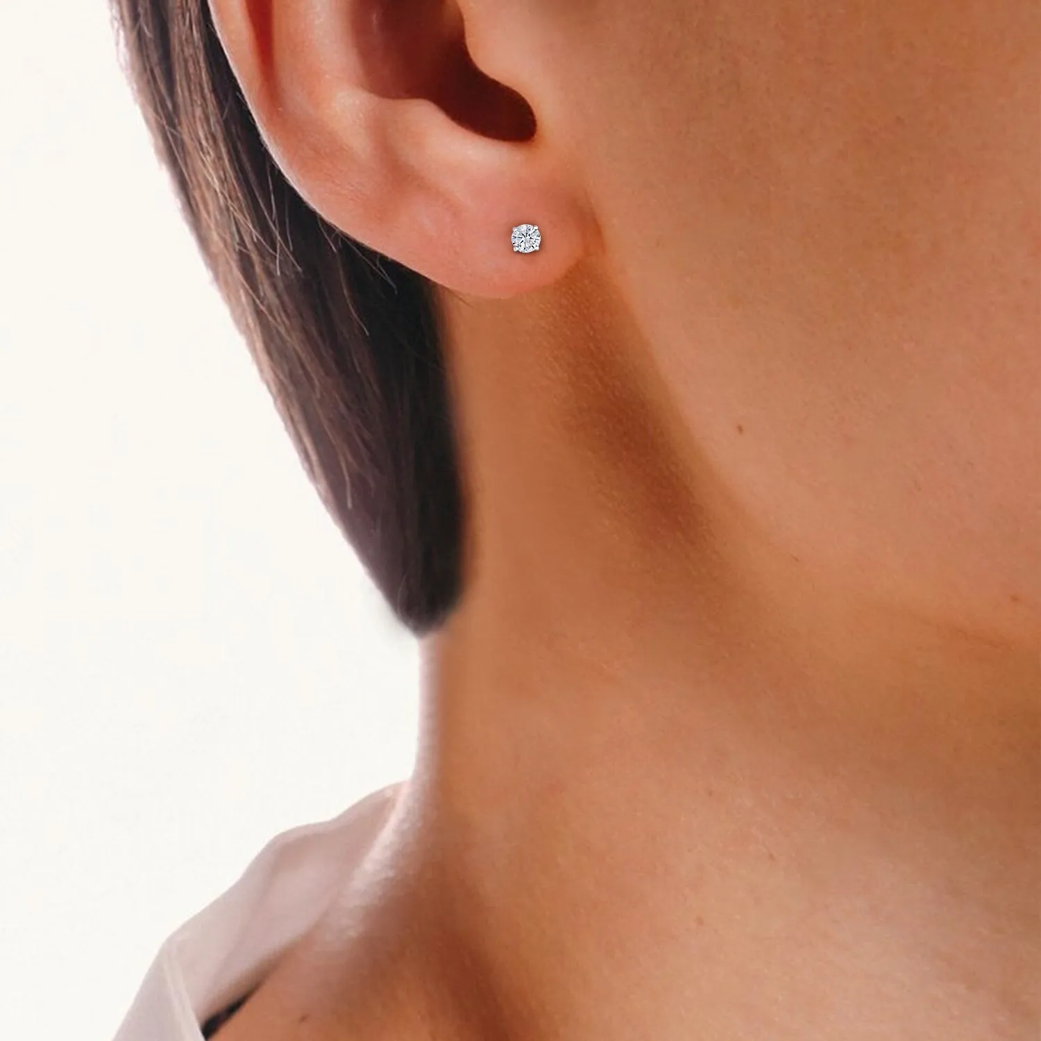 1/4 to 1 cttw Diamond Stud Earrings in 14K White Gold