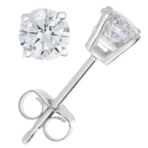 1/4 to 1 cttw Diamond Stud Earrings in 14K White Gold