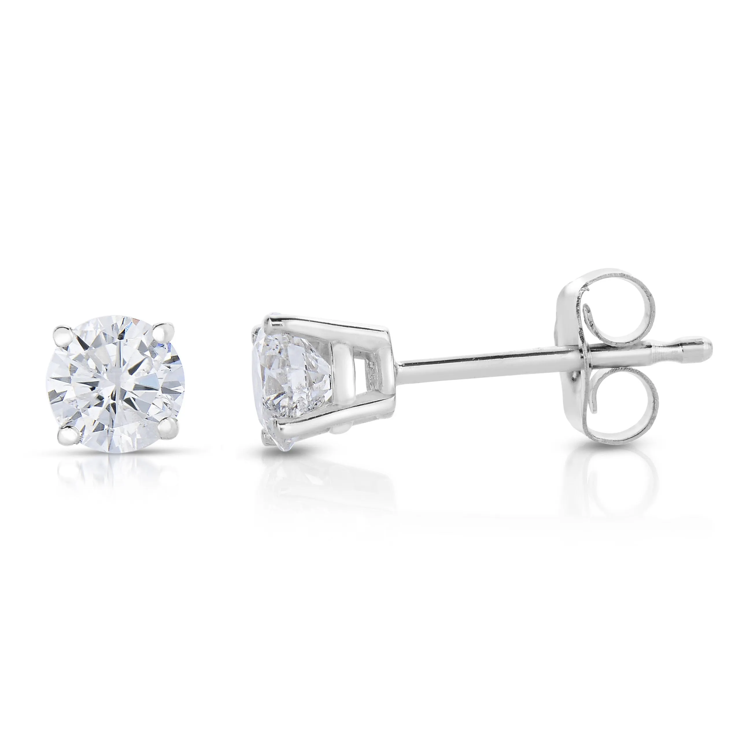 1/4 to 1 cttw Diamond Stud Earrings in 14K White Gold