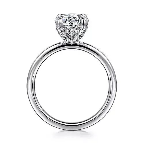 14K 0.13ct-Diamond 2.99CZ Semi-Mount