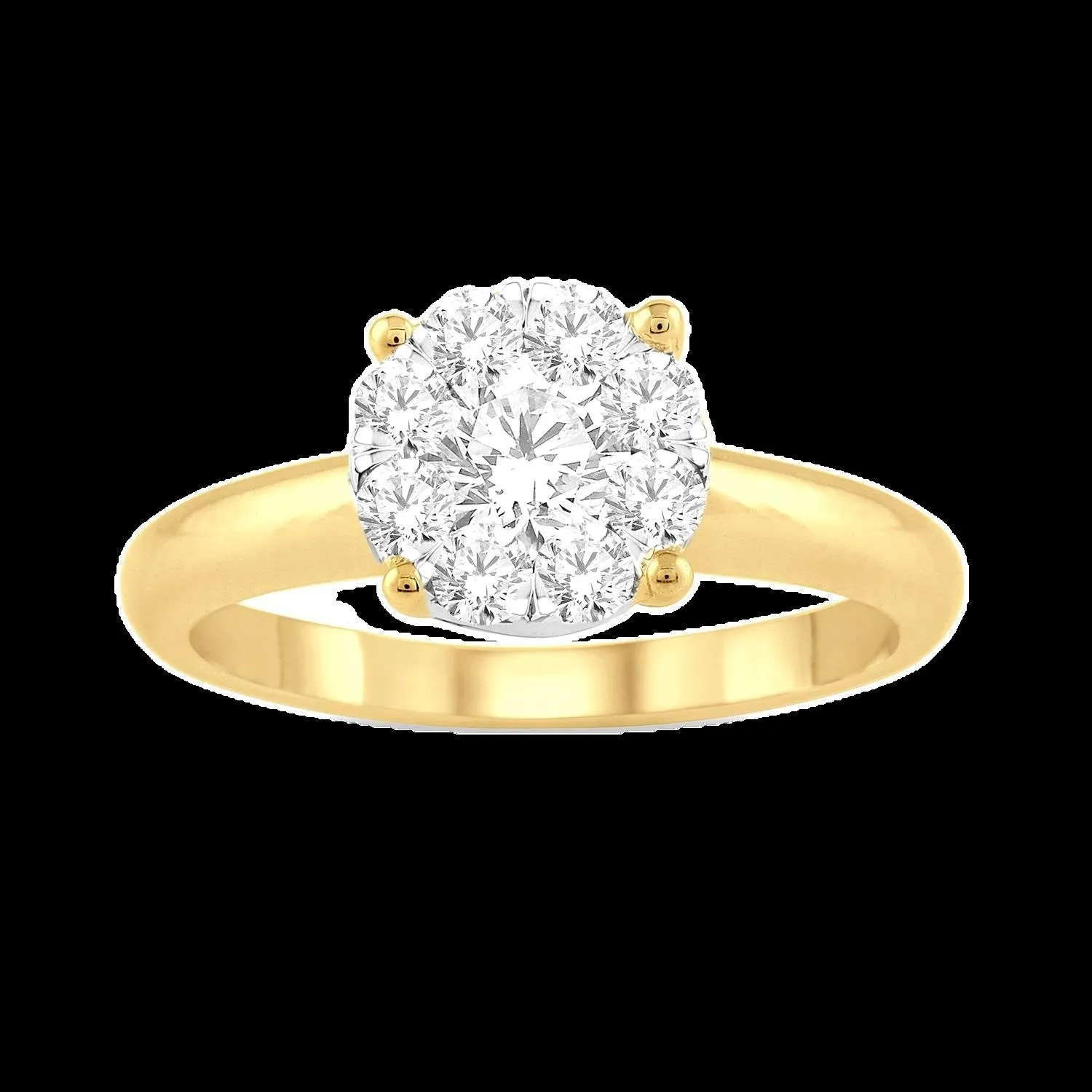 14K 0.50ct Diamond Cluster LoveBright-Ring