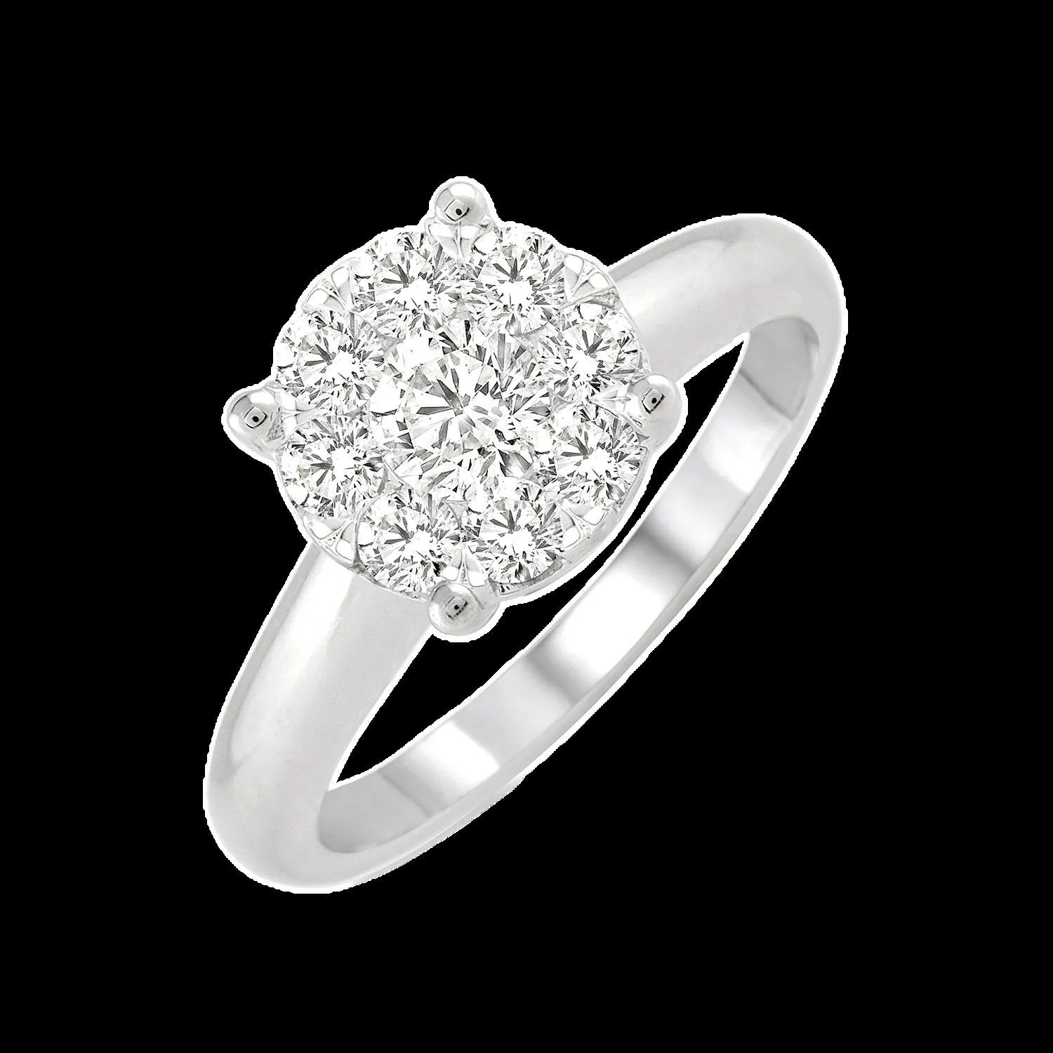 14K 0.50ct Diamond Cluster LoveBright-Ring