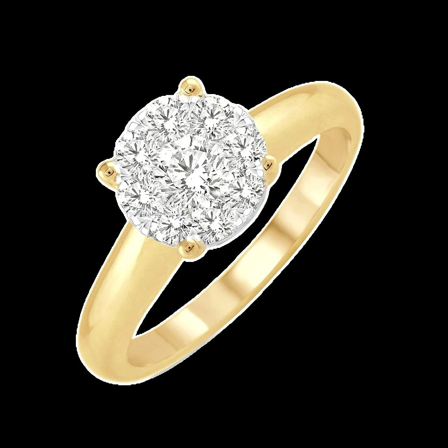 14K 0.50ct Diamond Cluster LoveBright-Ring
