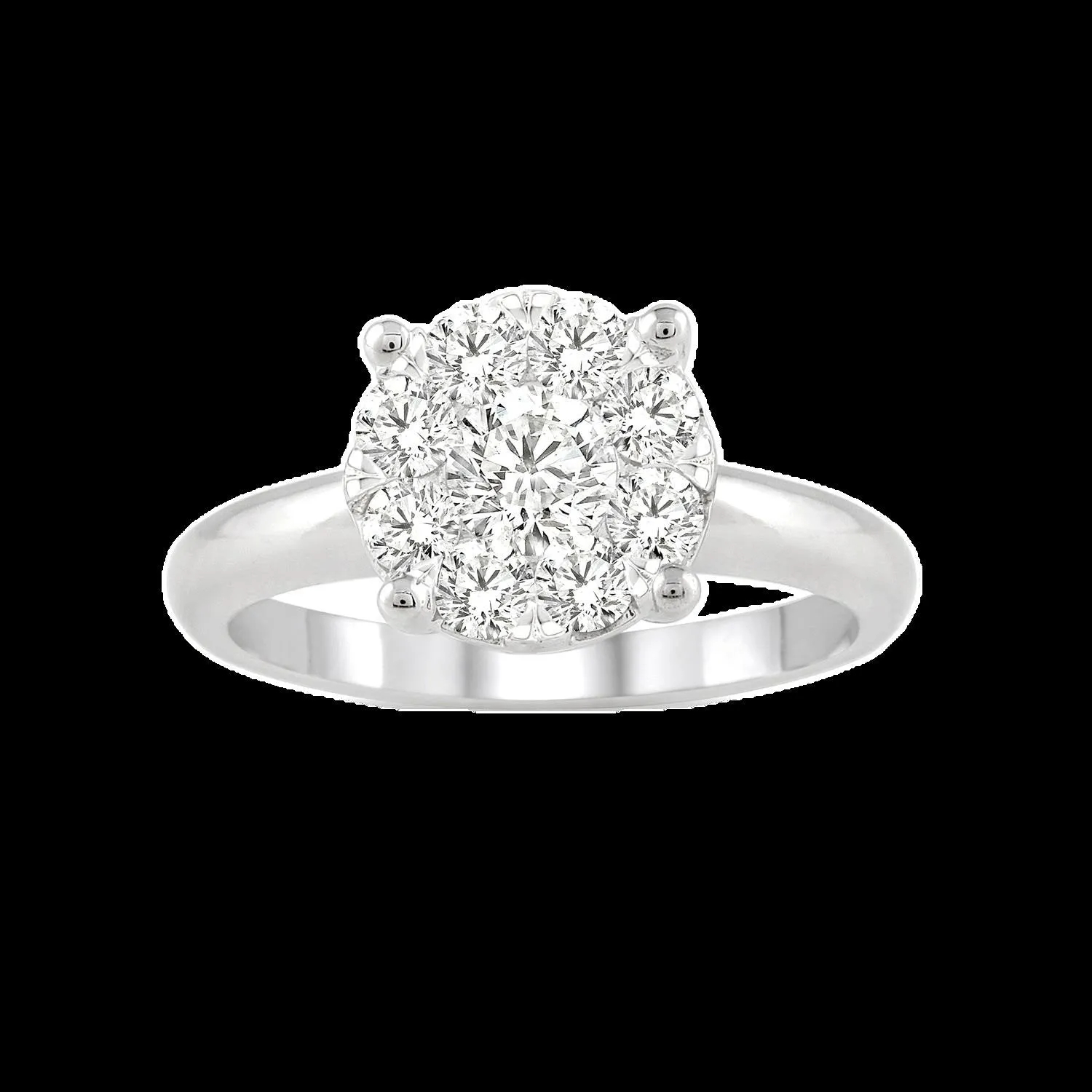 14K 0.50ct Diamond Cluster LoveBright-Ring