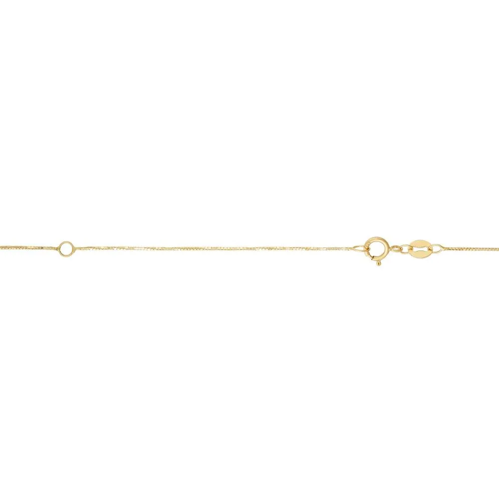 14K Gold 0.51mm Double Extendable Box Chain