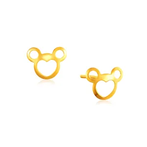14K Gold Classic Mouse Icon Earrings