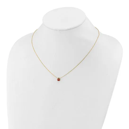 14k Gold Ladybug 16" Necklace
