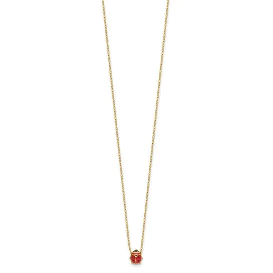 14k Gold Ladybug 16" Necklace