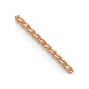 14K Rose Gold 1mm Dimond-cut Open Franco Chain