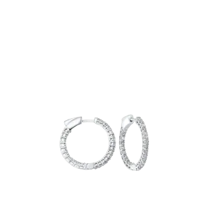 14K Round In-Out Earring 1ctw