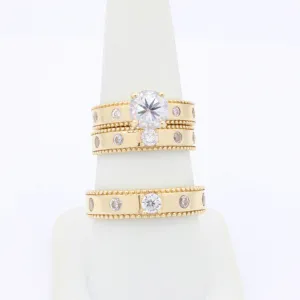 14k Wedding Trio CZ Set JTJ™
