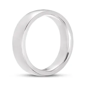 14k White Gold Dome Comfort Fit Milligrain Wedding Band (2.0.mm)