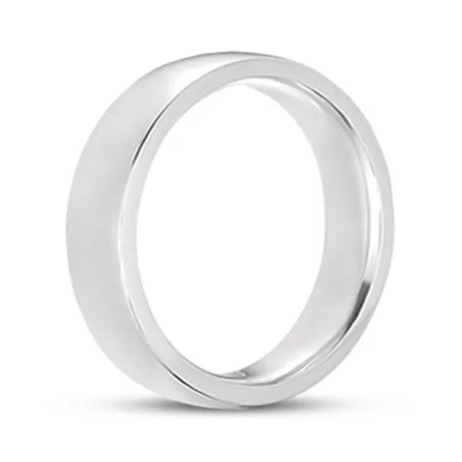 14k White Gold Dome Comfort Fit Milligrain Wedding Band (2.0.mm)