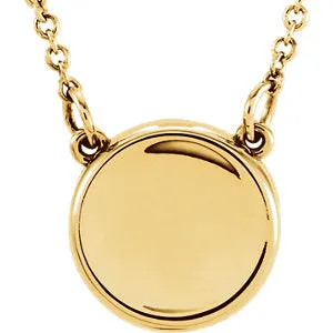 14K Yellow Concave 18" Necklace