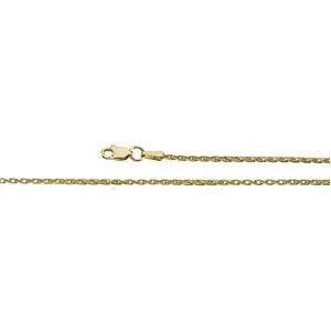 14k Yellow Gold 1.5mm Wheat 7" Chain