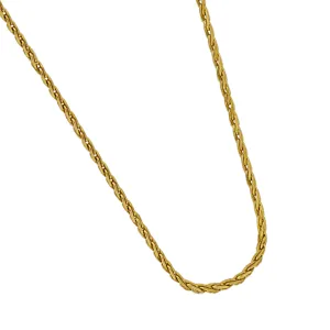 14K Yellow Gold 18" 1.4mm Parisian Wheat Chain