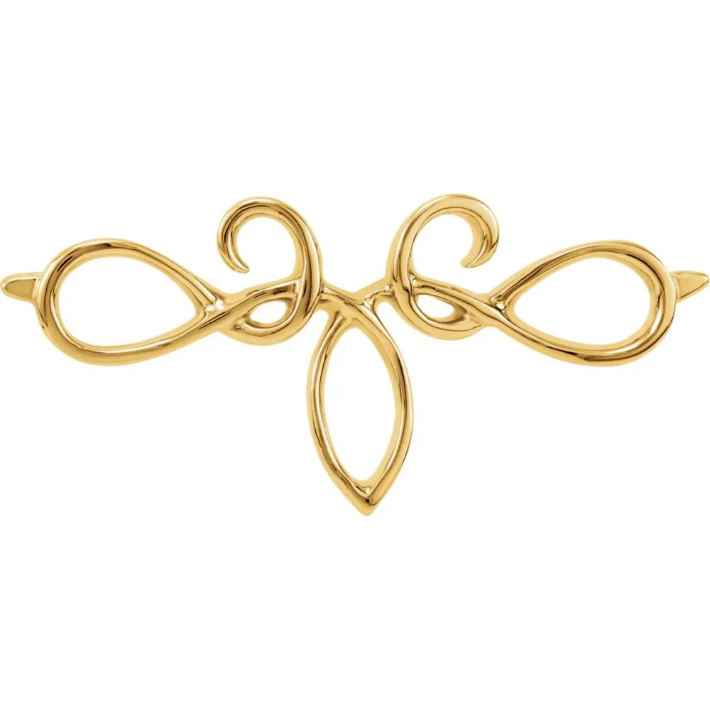 14k Yellow Gold Bracelet Center