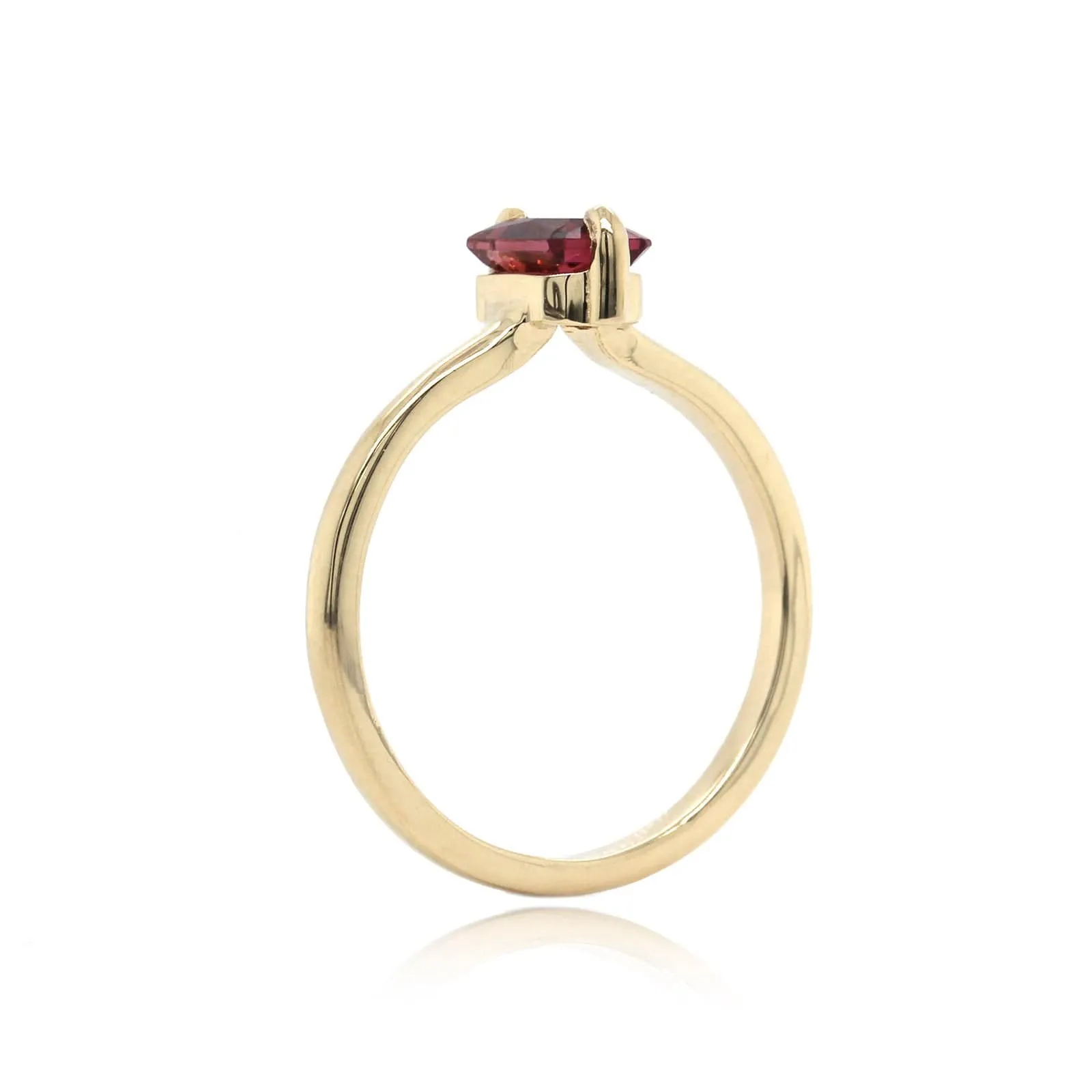 14K Yellow Gold Pink Tourmaline Ring