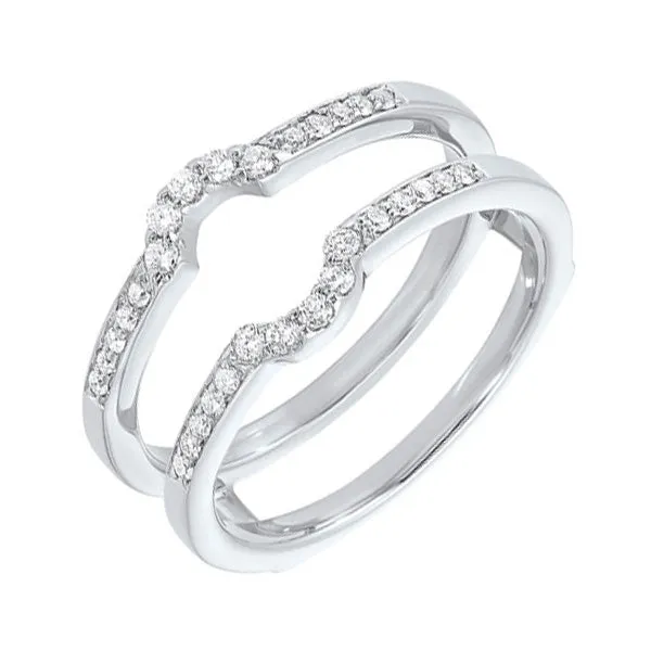 14KT White Gold & Diamond Classic Book Bridal Bells Engagement Ring  - 1/4 ctw