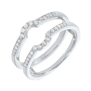 14KT White Gold & Diamond Classic Book Bridal Bells Engagement Ring  - 1/4 ctw