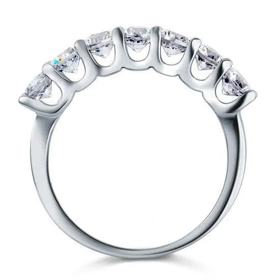 1.75 Carat Seven Stone Wedding Ring Jewelry