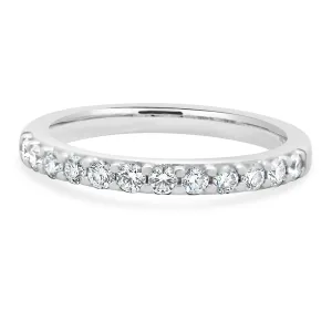 18 Karat White Gold Diamond Band