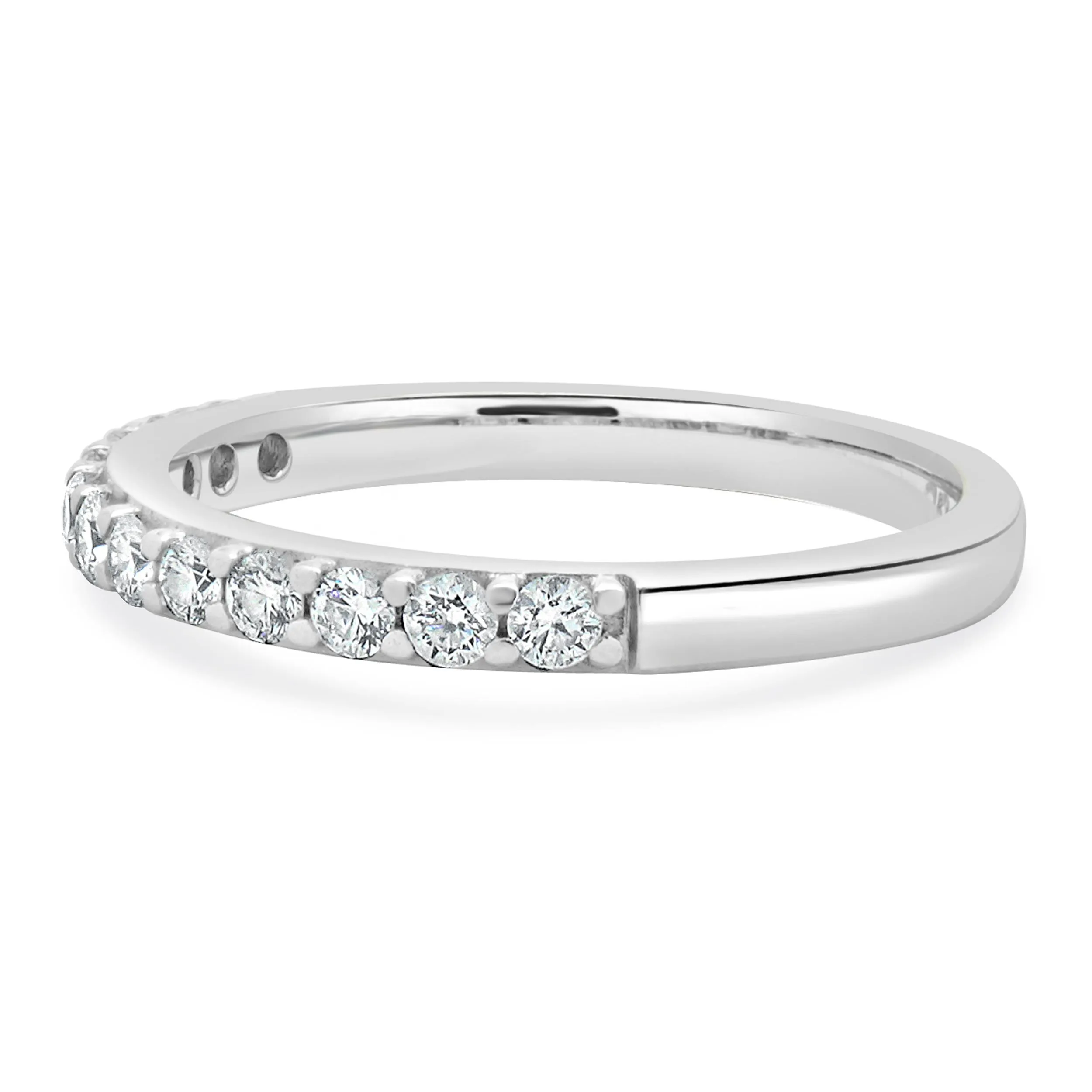 18 Karat White Gold Diamond Band
