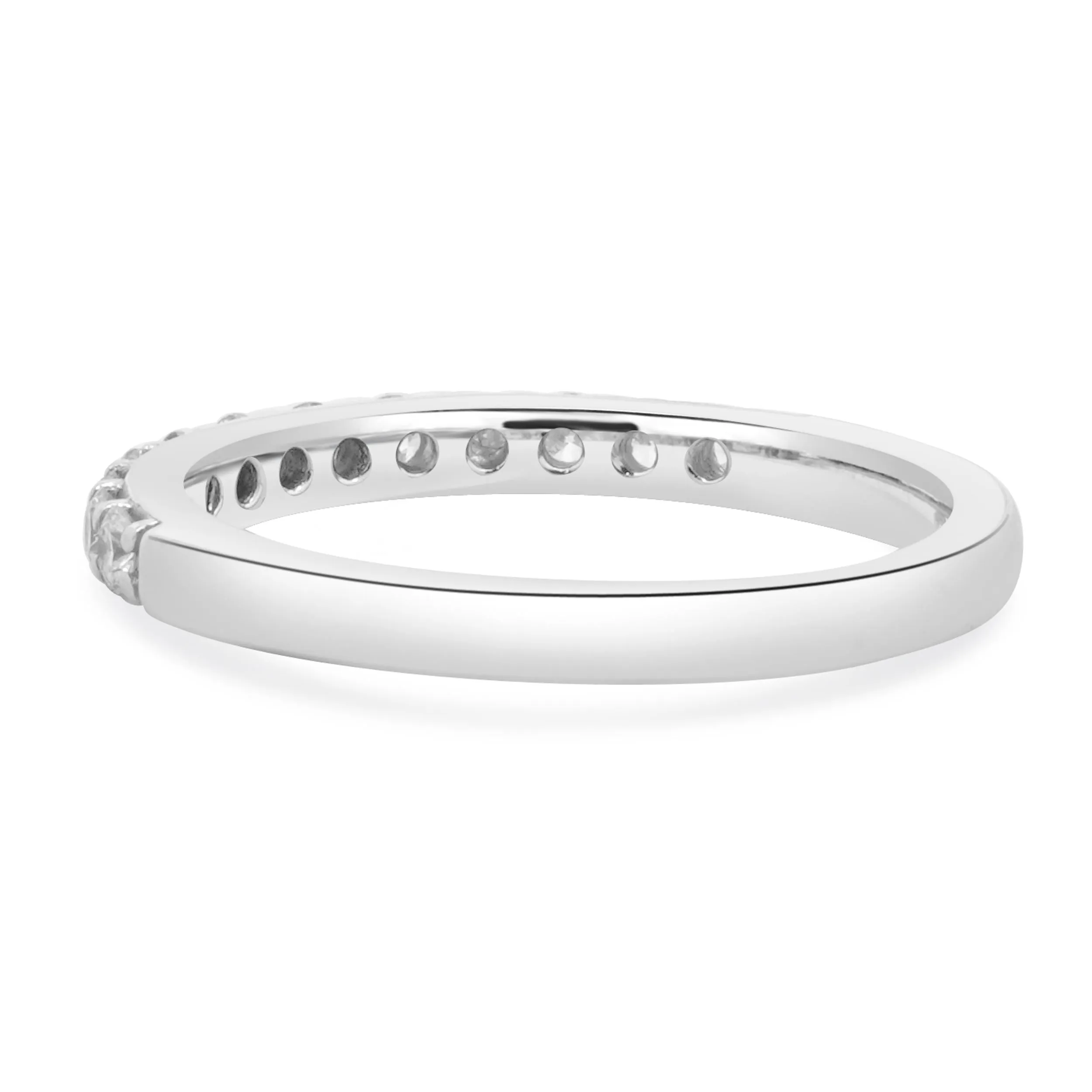 18 Karat White Gold Diamond Band