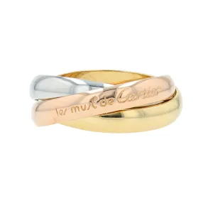 18K Tri-Tone Cartier Trinity Ring