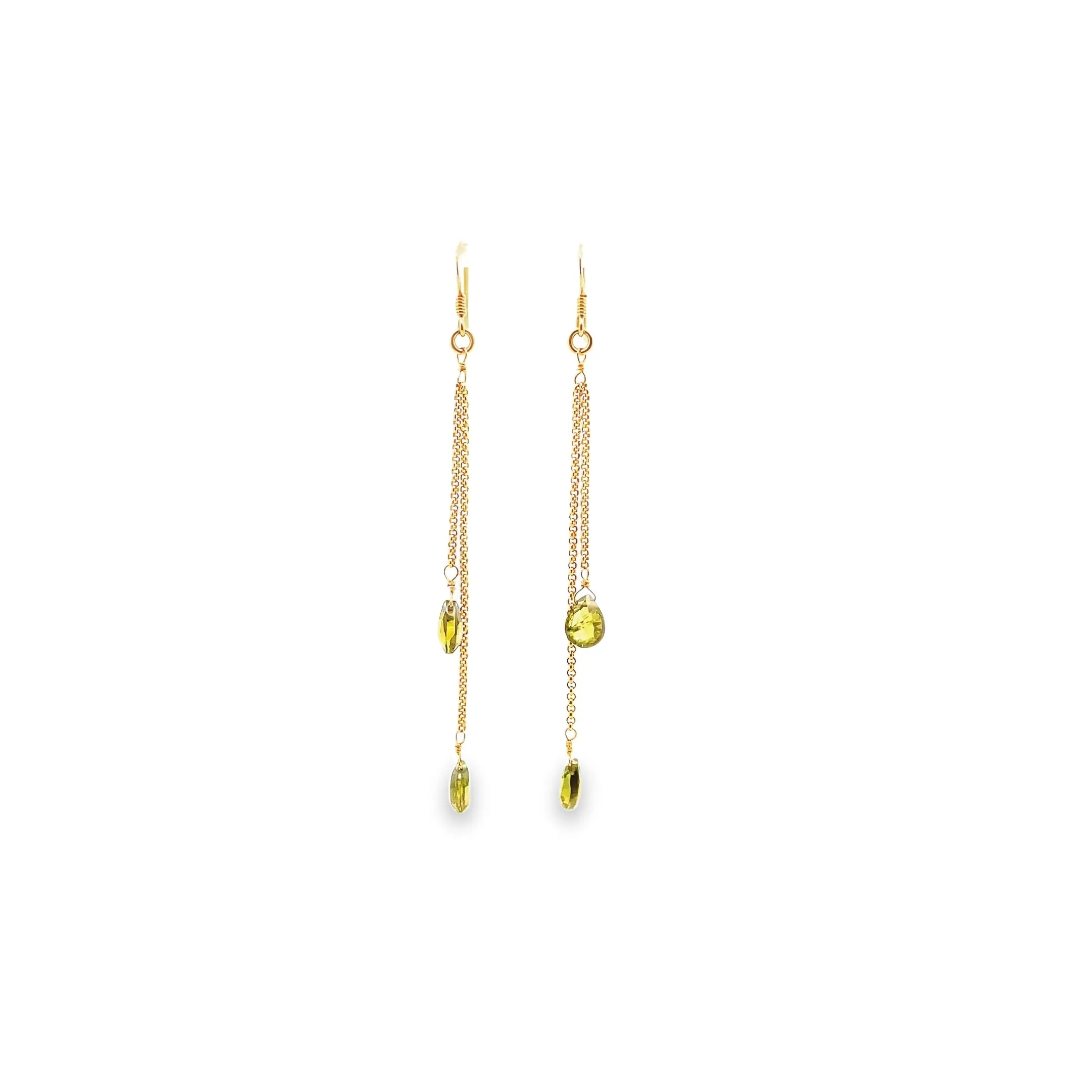 18k Vermeil Peridot Drops
