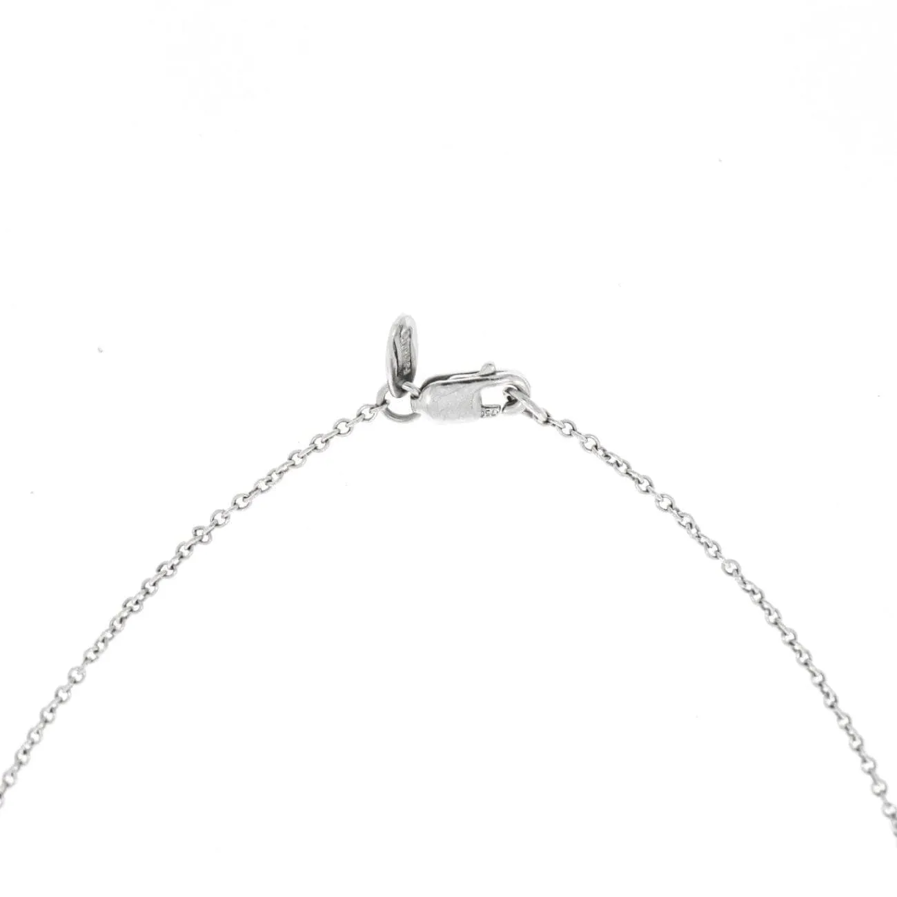 18K White Gold Floral Diamond and Pearl Pendant Necklace