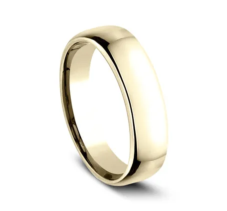 18K Yellow Gold Euro Dome Comfort Fit 5.5 Wedding Band Ring