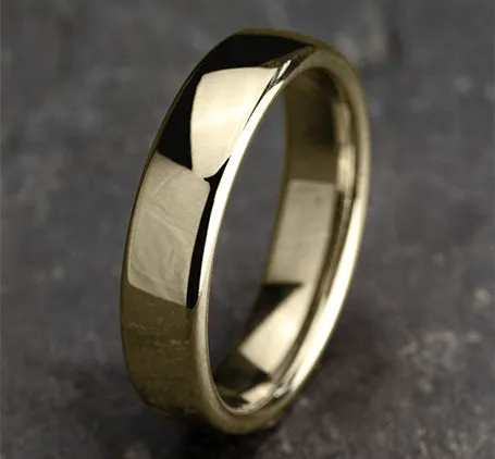 18K Yellow Gold Euro Dome Comfort Fit 5.5 Wedding Band Ring