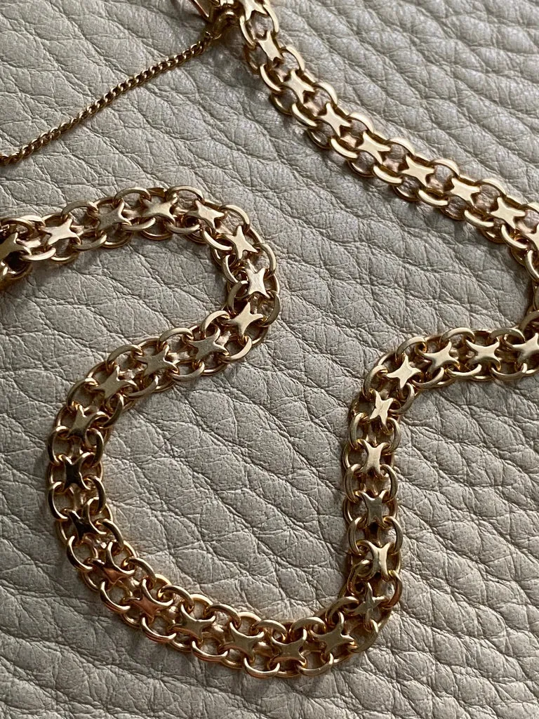 1962 Slender x-link bracelet in 18k gold - Vintage from Stockholm, Sweden - 7.5 inch length