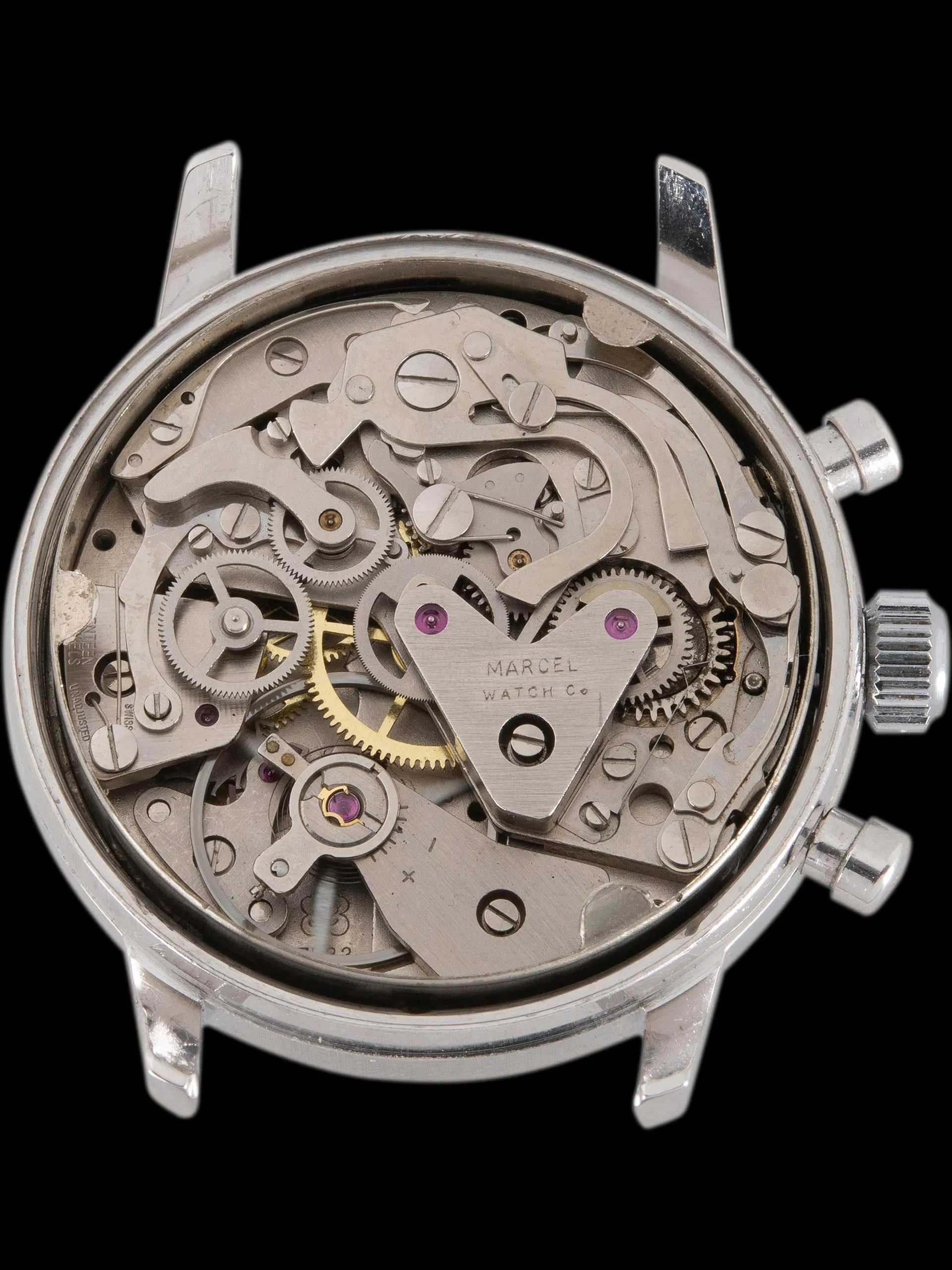 1970s Marcel Et Cie Chronograph Valjoux Cal. 7733 "Champion Spark Plug"