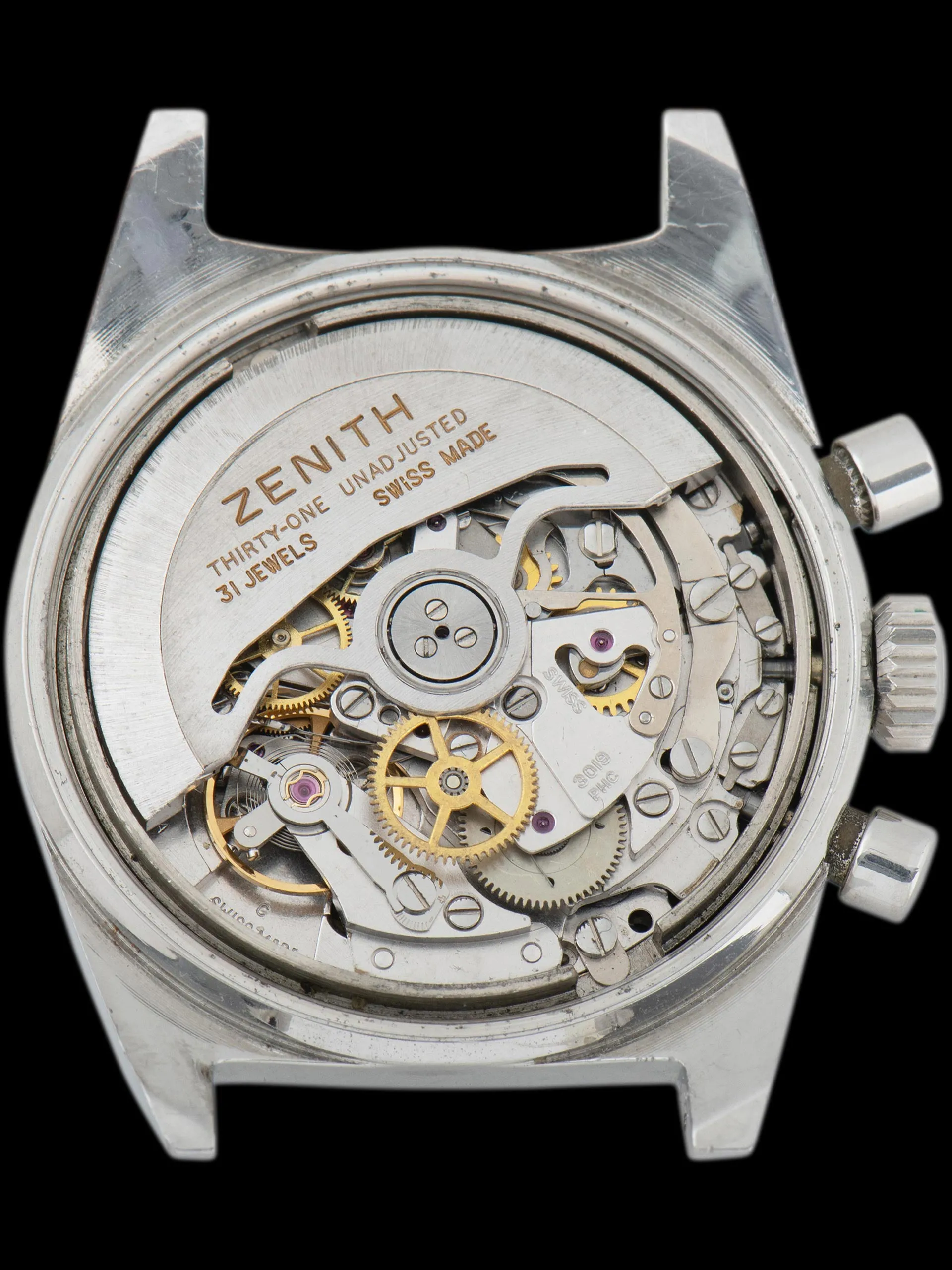 1970s Zenith El Primero Chronograph "Cover Girl" (Ref. A3818) Blue Dial