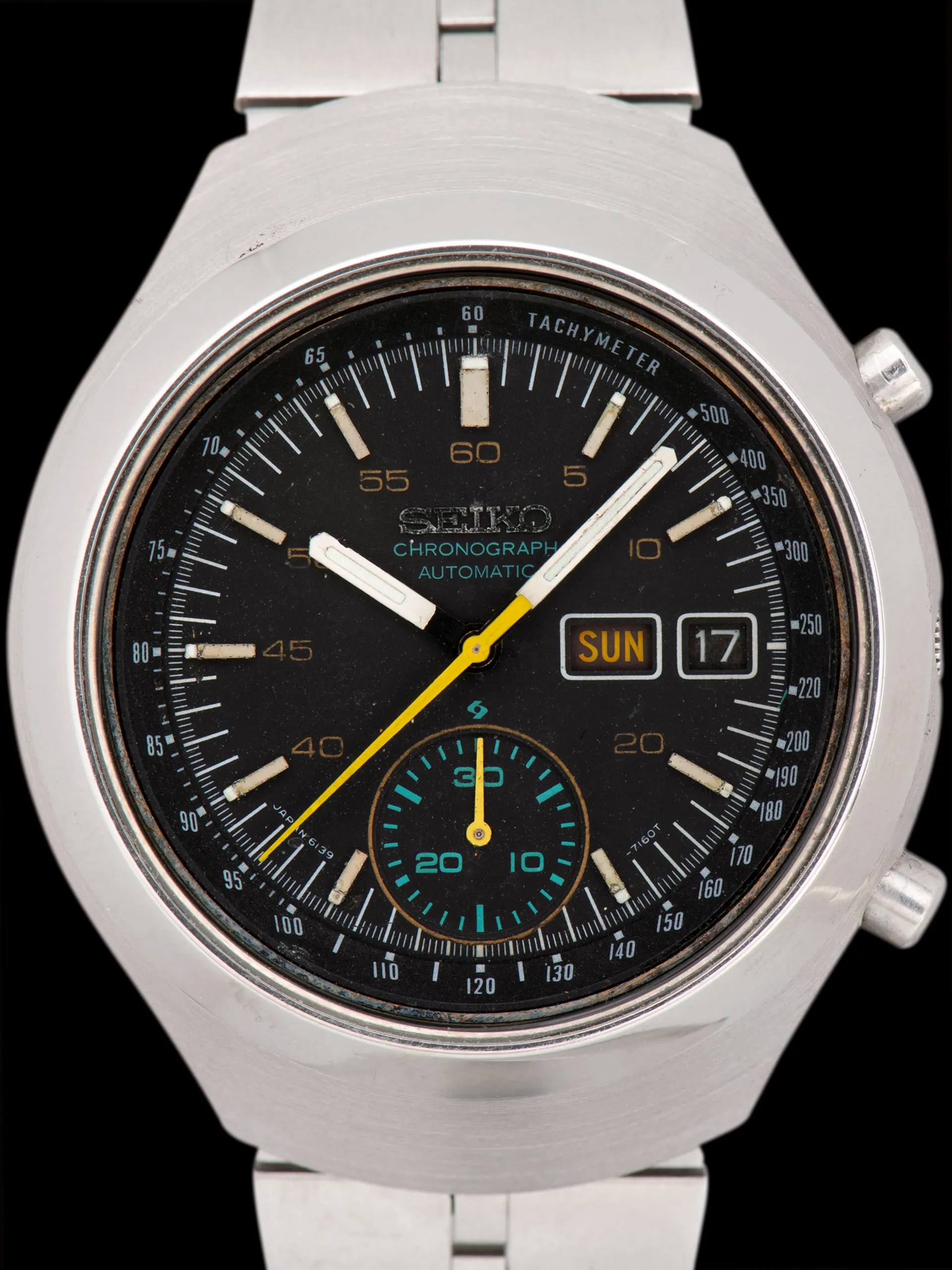 1978 Seiko Automatic Chronograph (Ref. 6139-7101) Black Dial