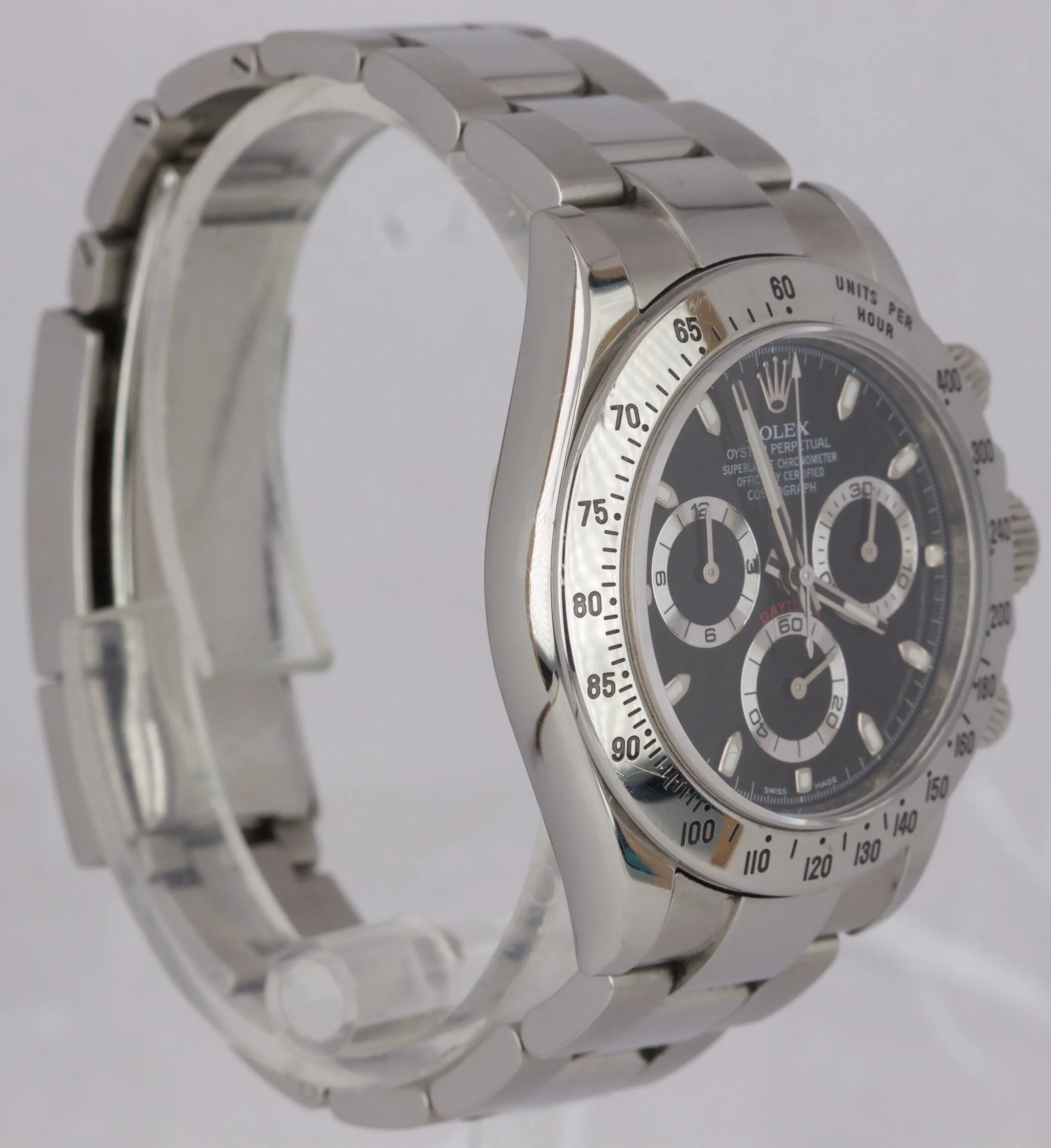 2015 UNPOLISHED Rolex Daytona Cosmograph ENGRAVED REHAUT 116520 Black 40mm Watch