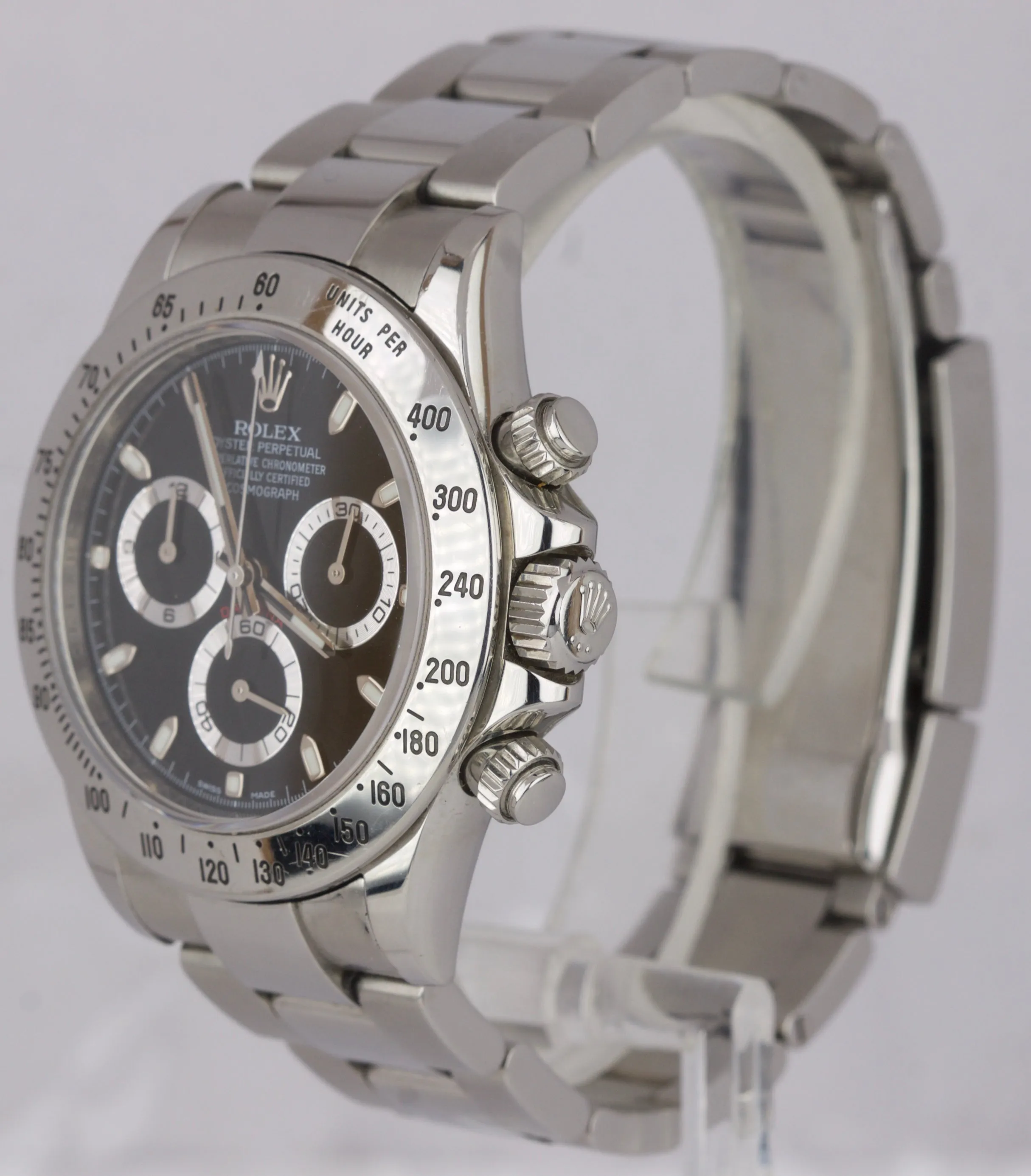 2015 UNPOLISHED Rolex Daytona Cosmograph ENGRAVED REHAUT 116520 Black 40mm Watch