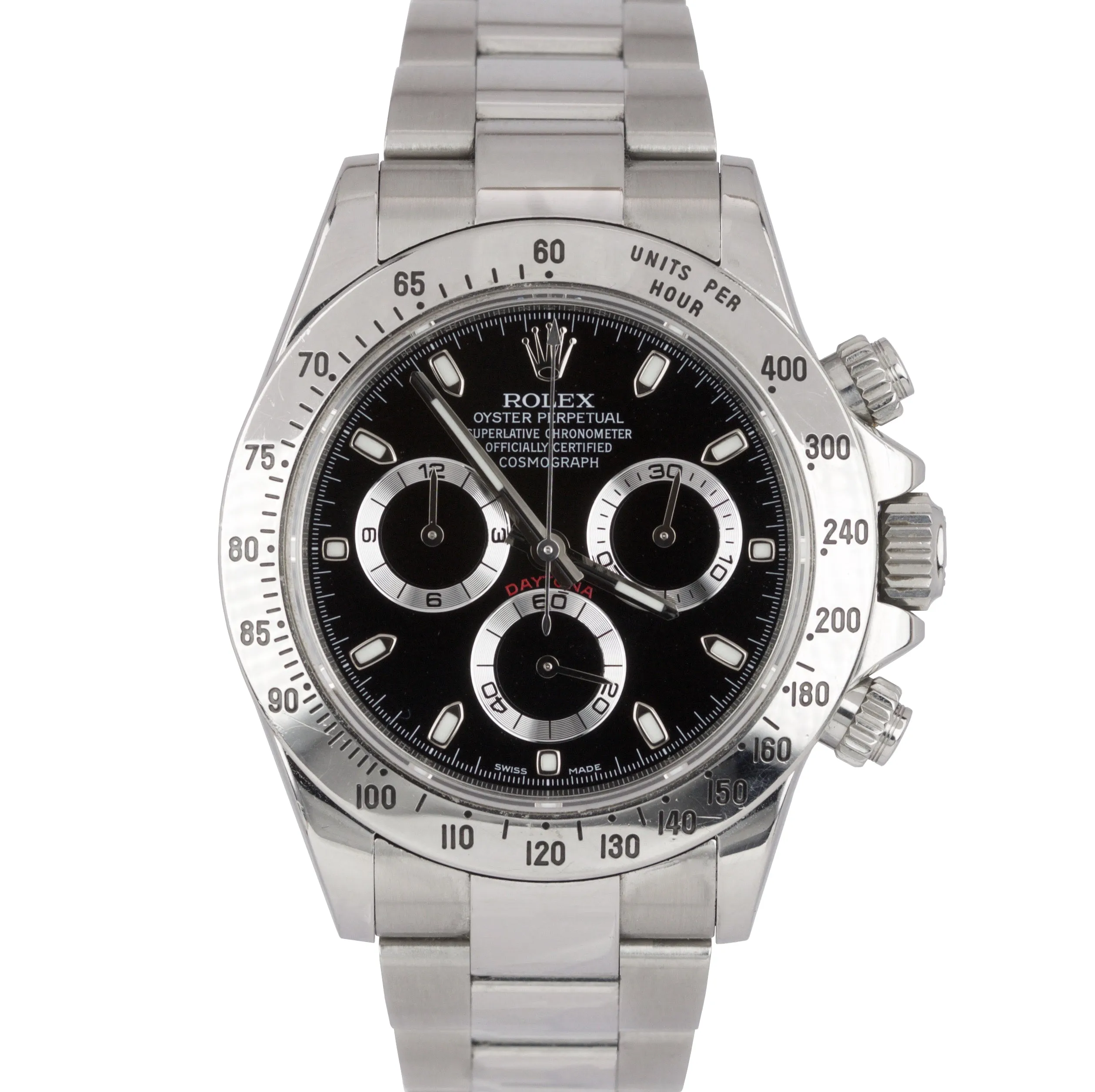 2015 UNPOLISHED Rolex Daytona Cosmograph ENGRAVED REHAUT 116520 Black 40mm Watch