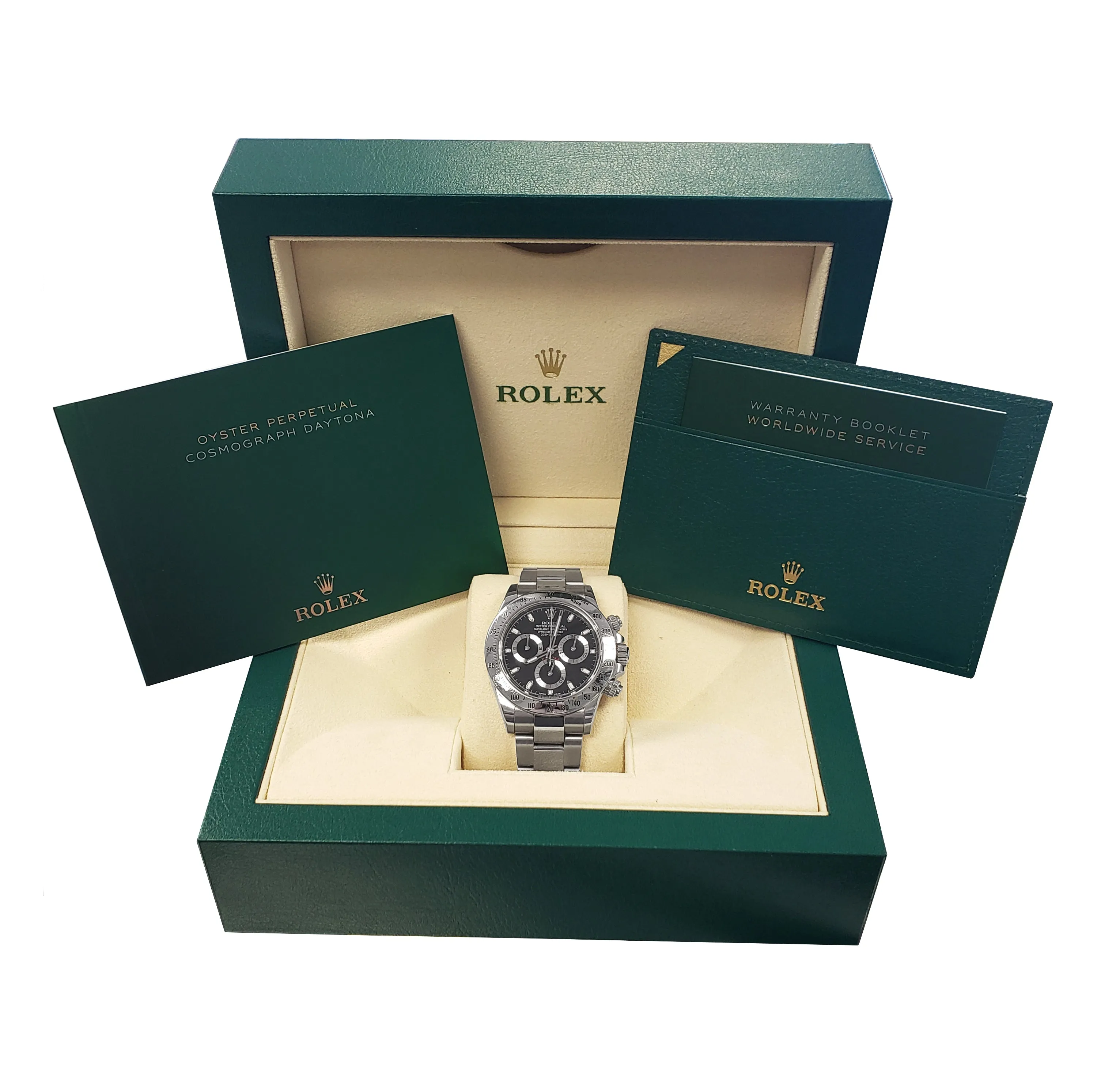 2015 UNPOLISHED Rolex Daytona Cosmograph ENGRAVED REHAUT 116520 Black 40mm Watch