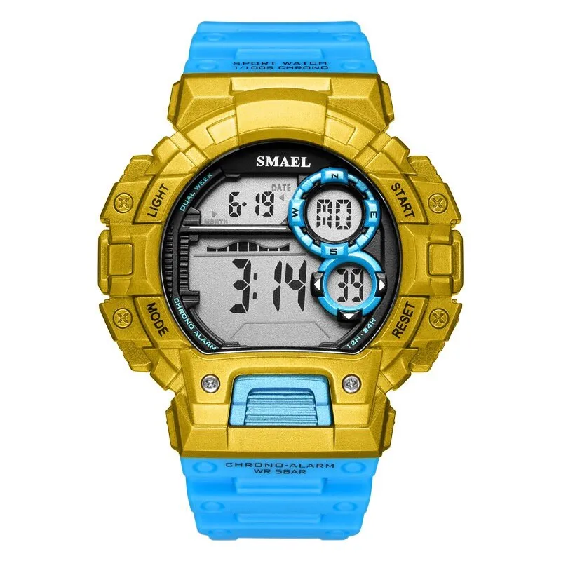 2022 SMAEL Mens Sports Watch Luxury Brand Military Watch Fashion Digital Watch Men Alarm Stopwatch Clock Male Relogio Masculino