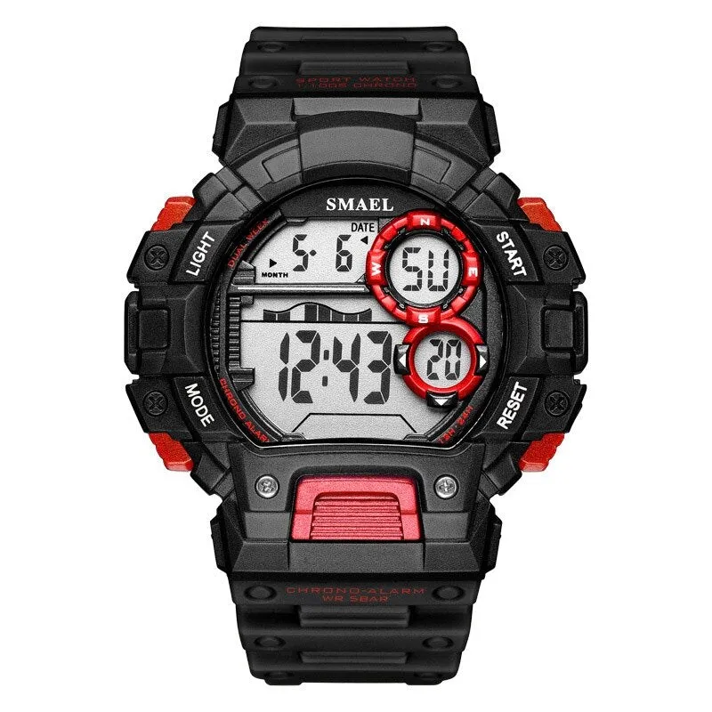 2022 SMAEL Mens Sports Watch Luxury Brand Military Watch Fashion Digital Watch Men Alarm Stopwatch Clock Male Relogio Masculino